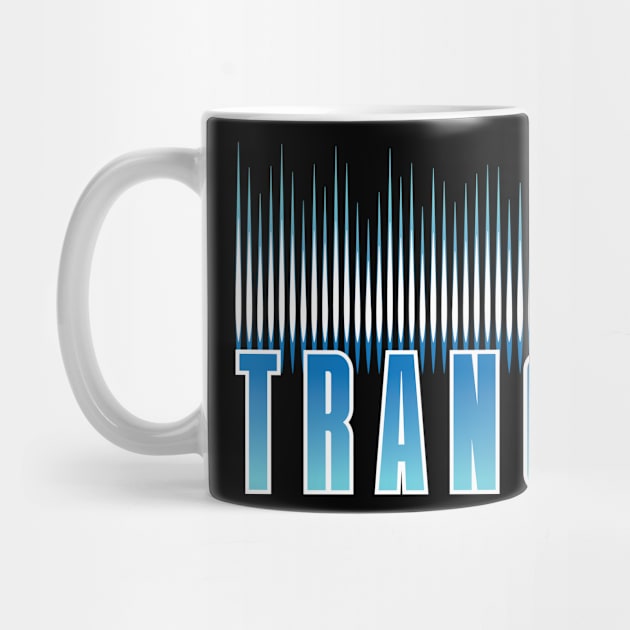 Sound Waves blue Design for Trance Music Fans by c1337s